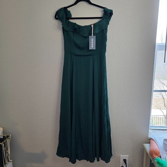NWT Modcloth Ruffled and Radiant Off-the-Shoulder Dress - Picture 4 of 6